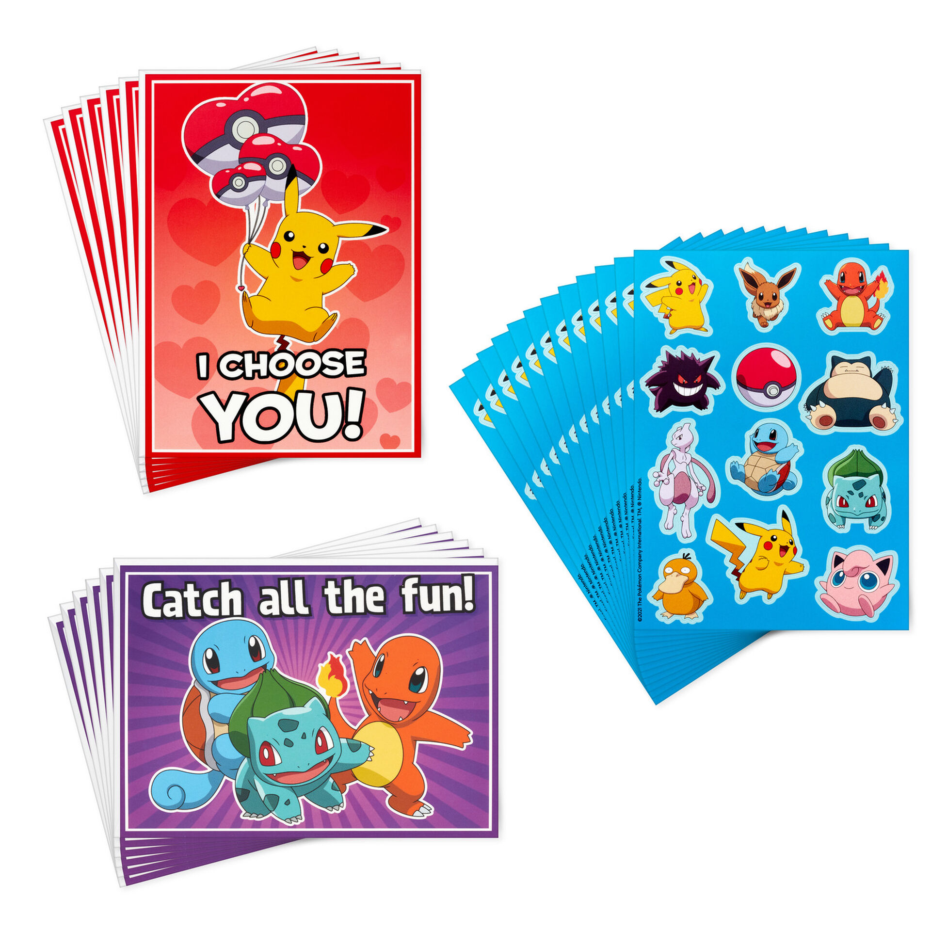 Pokemon Kids Assorted Valentines With Stickers Pack Of 12 Boxed Cards Hallmark Pokemon eevee valentines cards valentines card pokemon. pokemon kids assorted valentines with stickers pack of 12