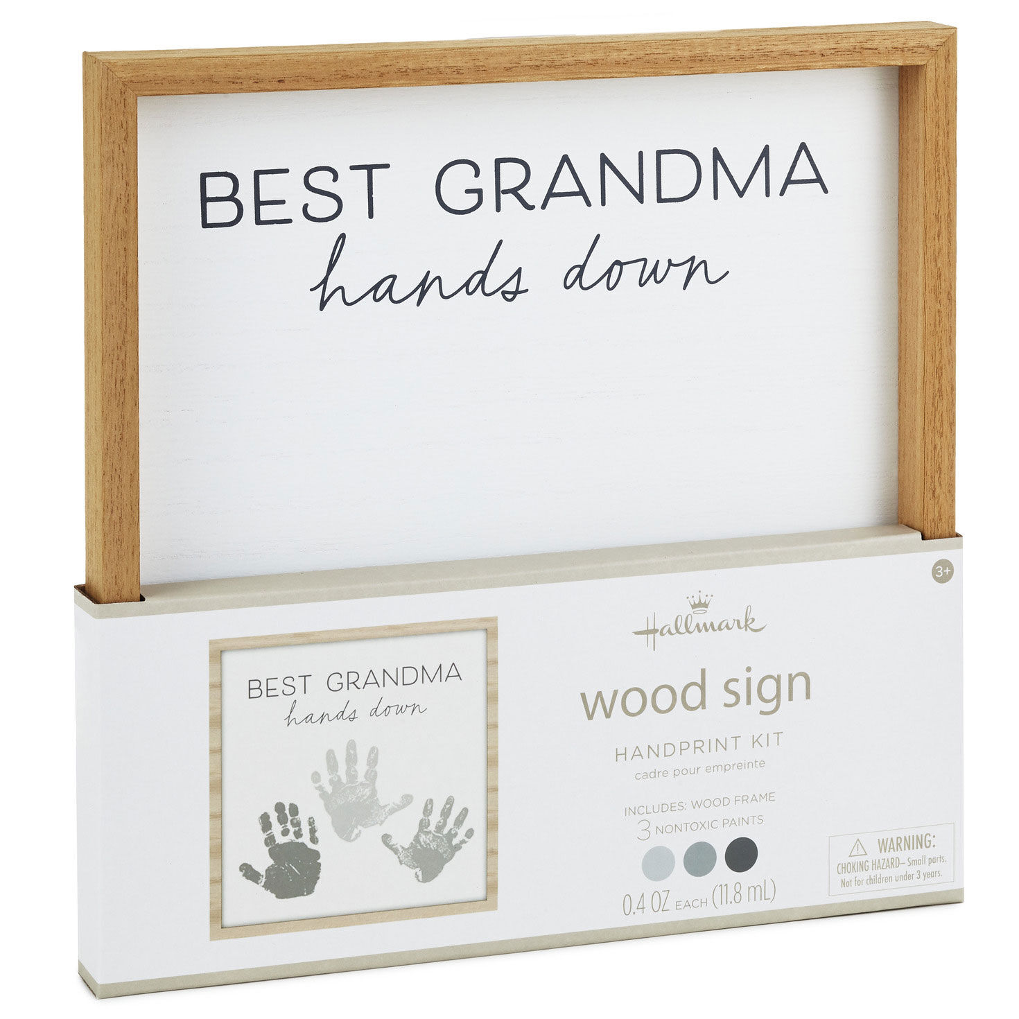 Best Grandma Hands Down Wood Sign Handprint Kit Plaques Signs