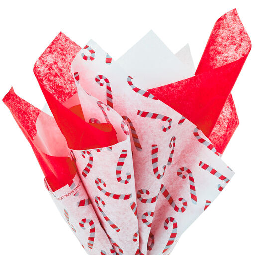Candy Canes/Red/White 3-Pack Christmas Tissue Paper, 30 sheets, 