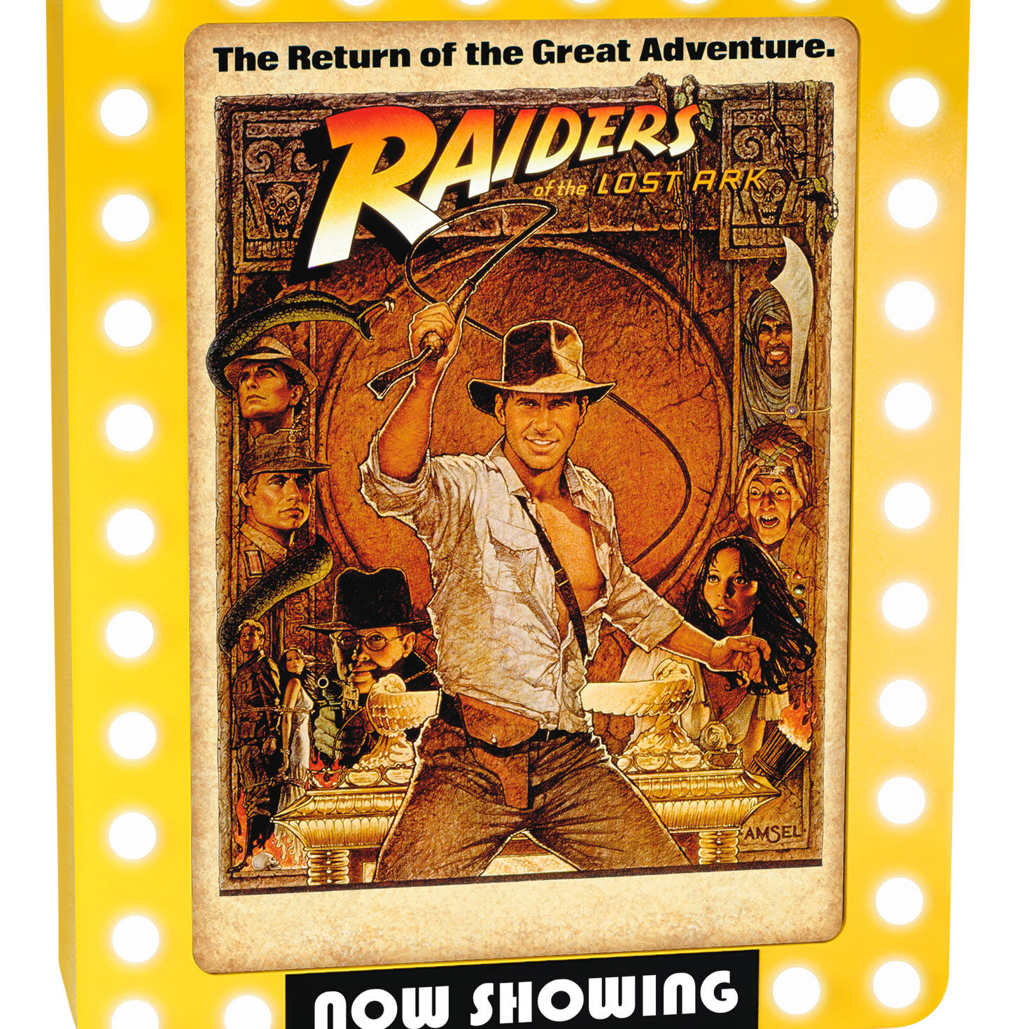 Raiders of Lost Ark Movie Poster Marquee Ornament closeup view image number 5