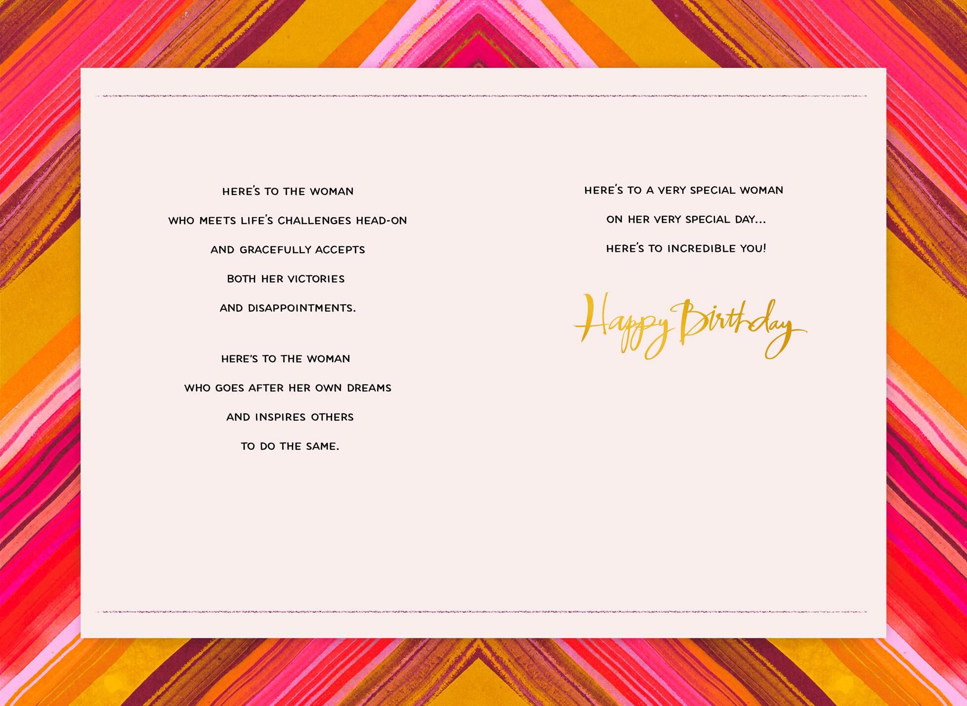 Here's to the Woman! Birthday Card