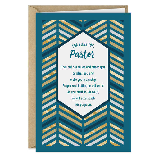 The Lord Has Called You Religious Clergy Appreciation Card for Pastor, 