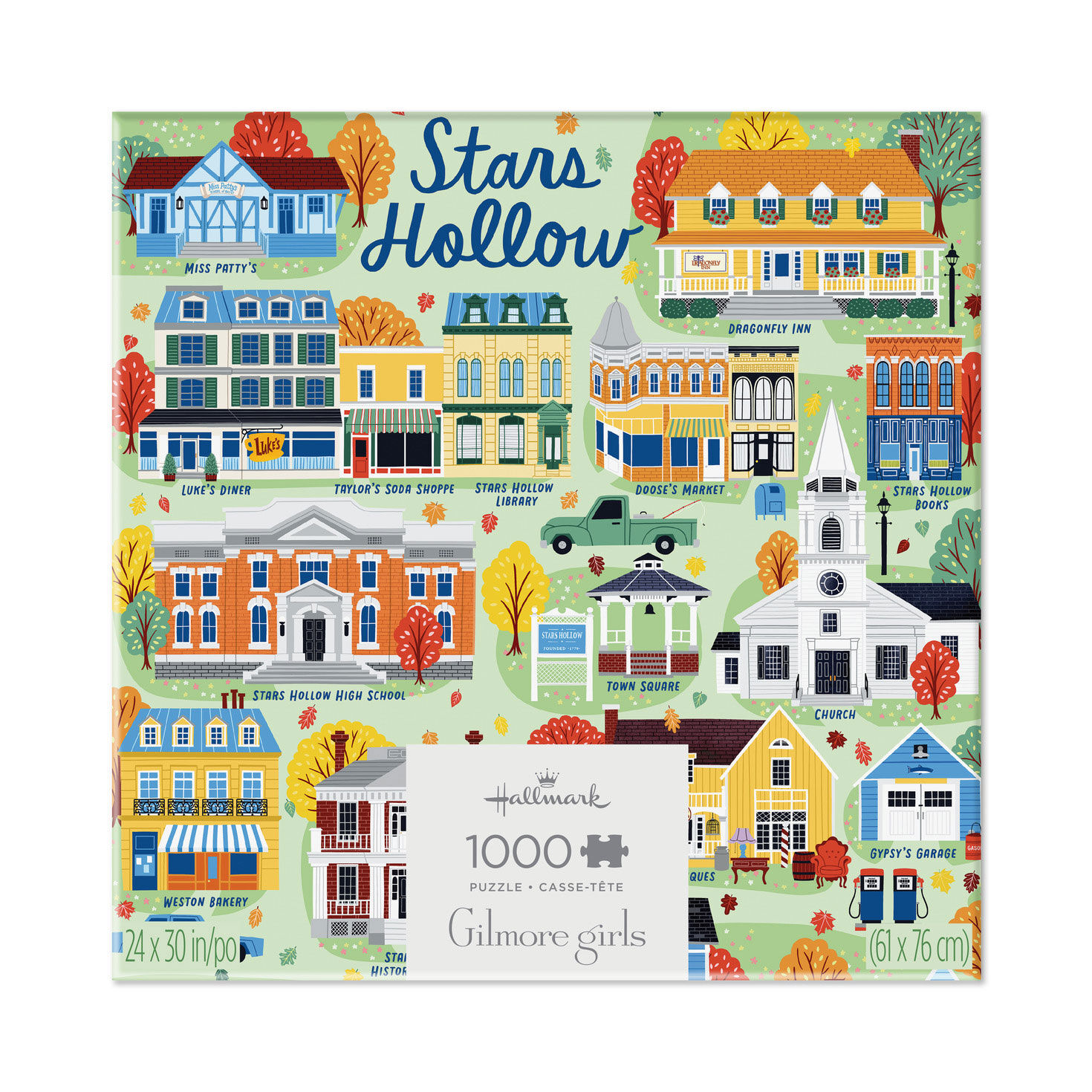 Gilmore Girls Stars Hollow Map 1,000-Piece Jigsaw Puzzle