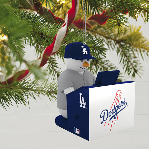 MLB Los Angeles Dodgers™ Snowman at Organ Musical Ornament, 