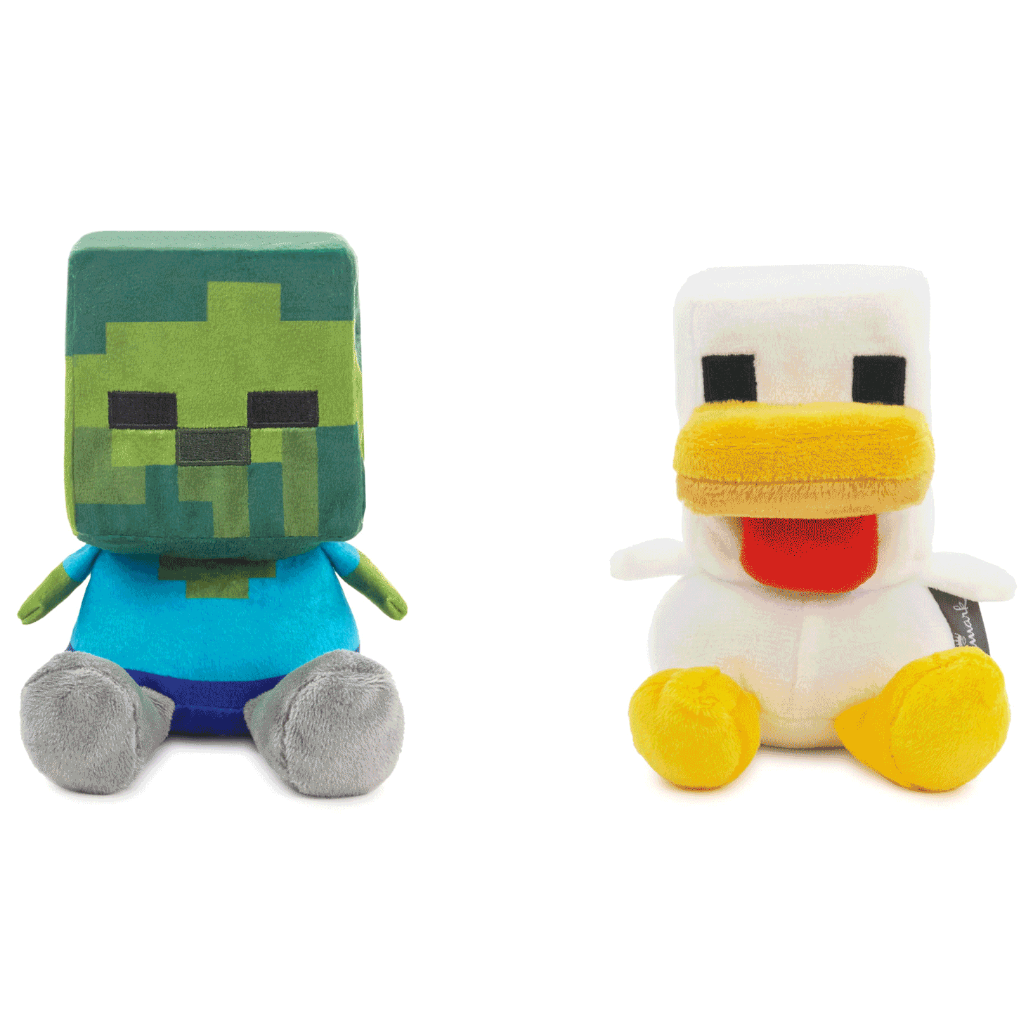 Better Together Minecraft Baby Zombie and Chicken Magnetic Plush Pair, 5.25" H, , large image number 2