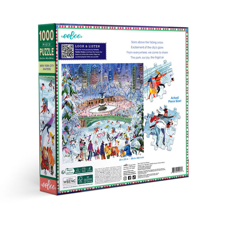 New York City Skaters 1000Piece Puzzle package back image number 2