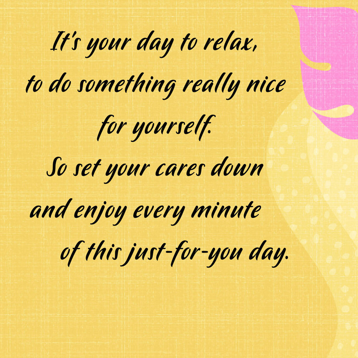 It's Your Day to Relax Mother's Day Card for Sis, , large image number 2