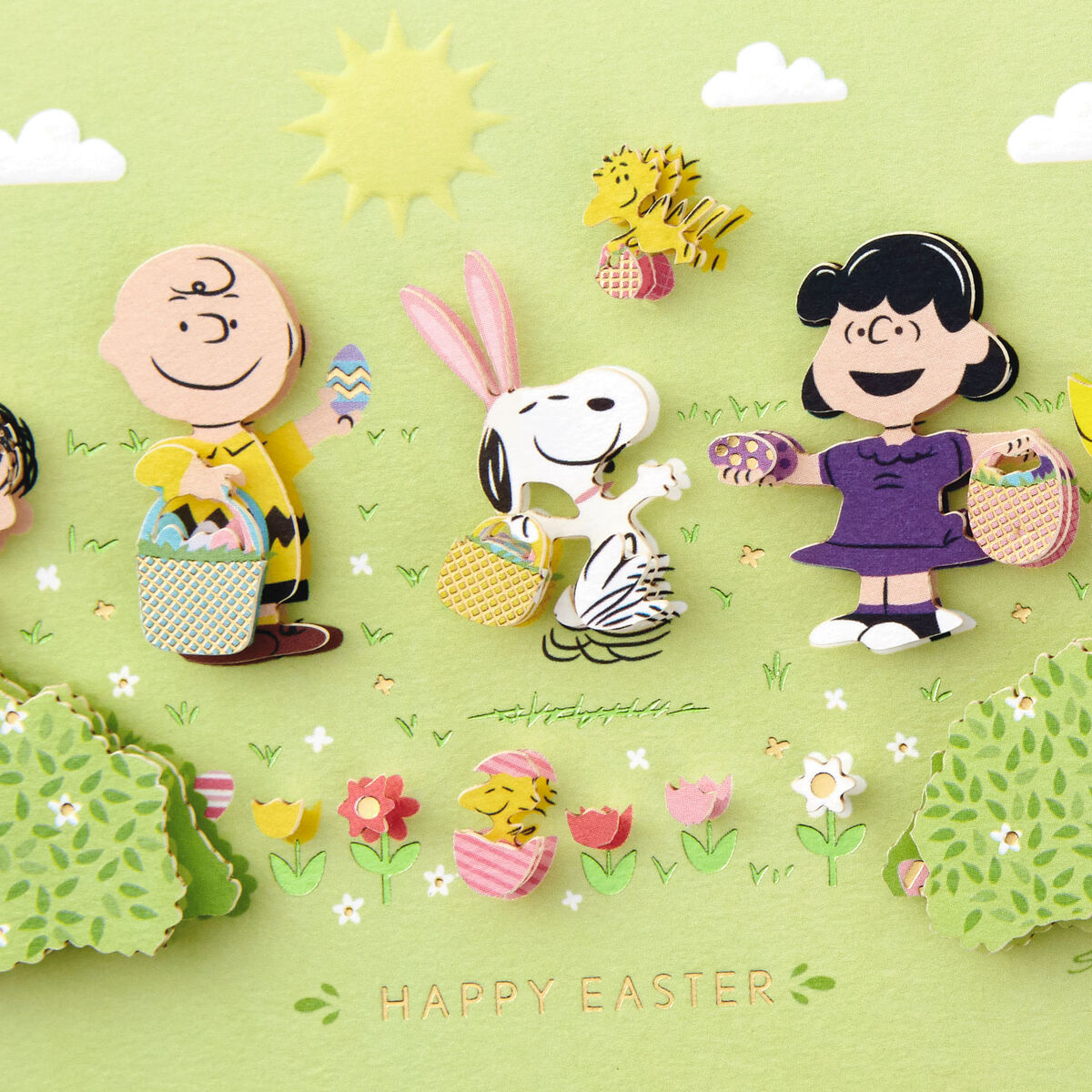 The Peanuts® Gang Egg Hunt Easter Card Greeting Cards Hallmark