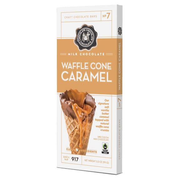 Waffle Cone Caramel Milk Chocolate Bar, 3.5 oz.