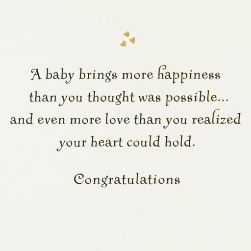 Disney Winnie the Pooh New Baby Card With Heart Decoration, 