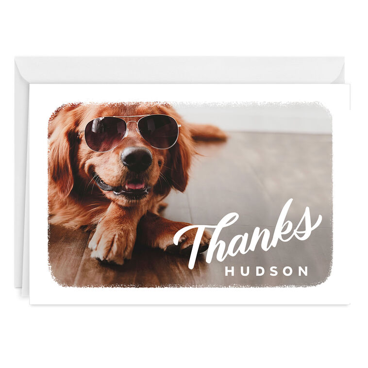 White Frame Horizontal Custom Thank-You Card