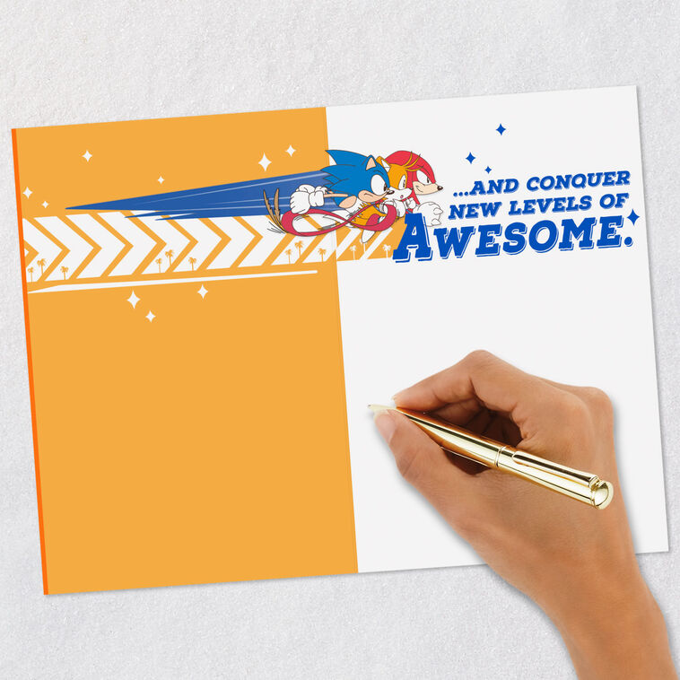 Sonic the Hedgehog™ Levels of Awesome Birthday Card for Nephew, , large image number 6