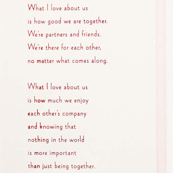 What I Love About Us Valentine's Day Card for Wife, , large image number 2