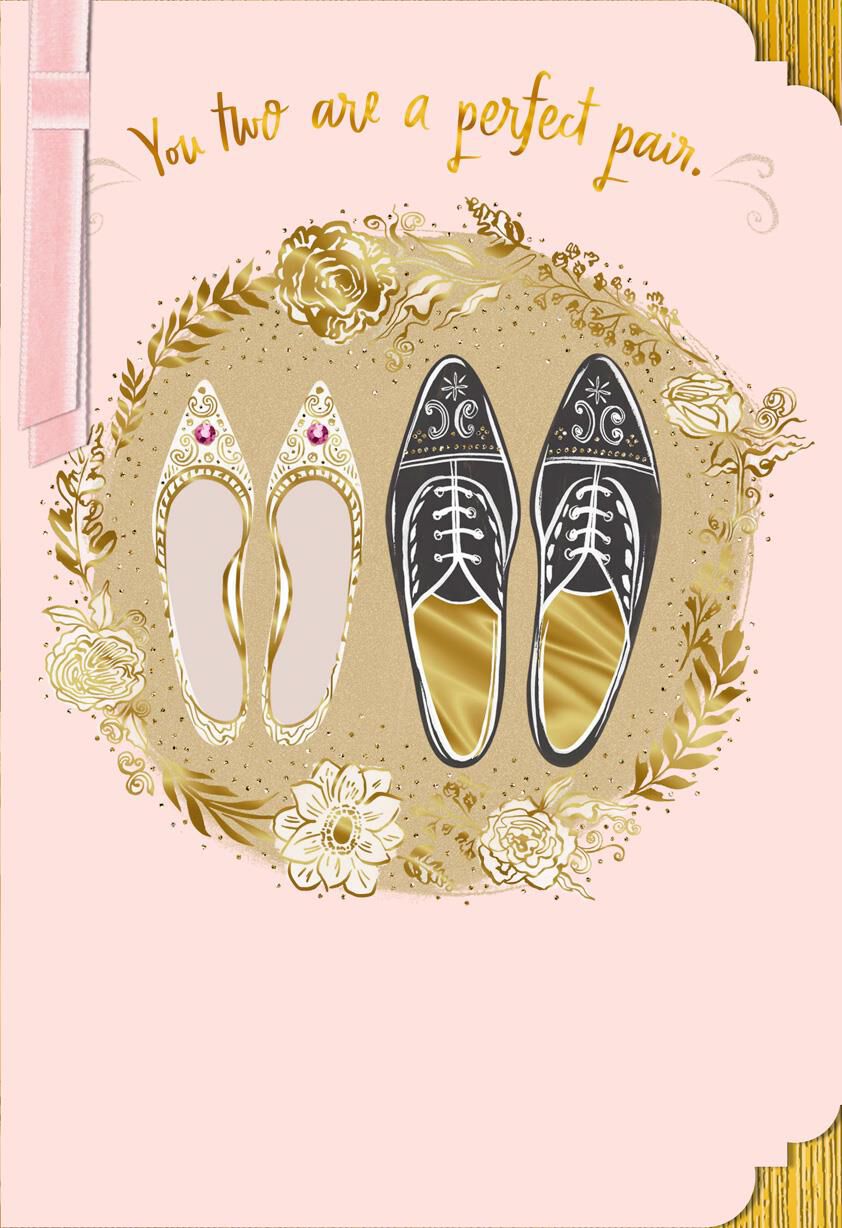 You Two Are a Perfect Pair Wedding Card