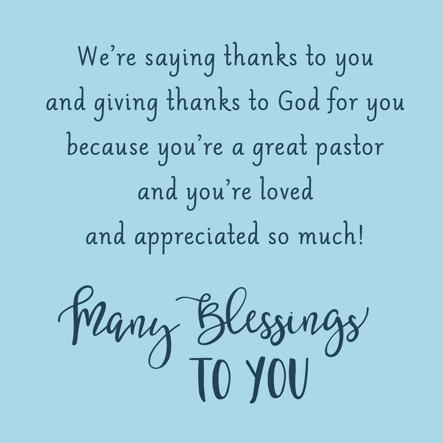 Sunrise Thank You Pastor Appreciation Card sentiment image number 2