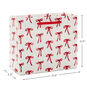 Red Bows on White Small Christmas Gift Bag measurement image number 3