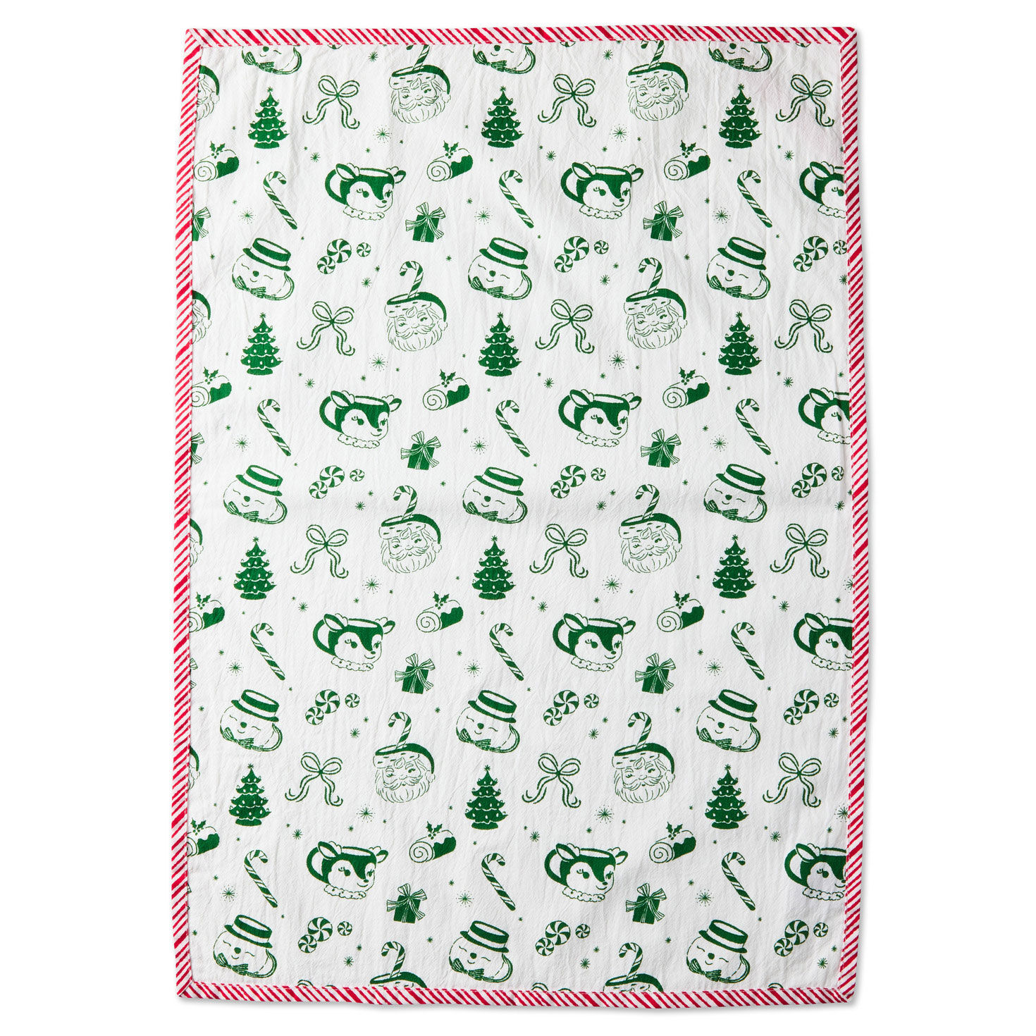 Christmas Vintage Toile Tea Towel, 18x26