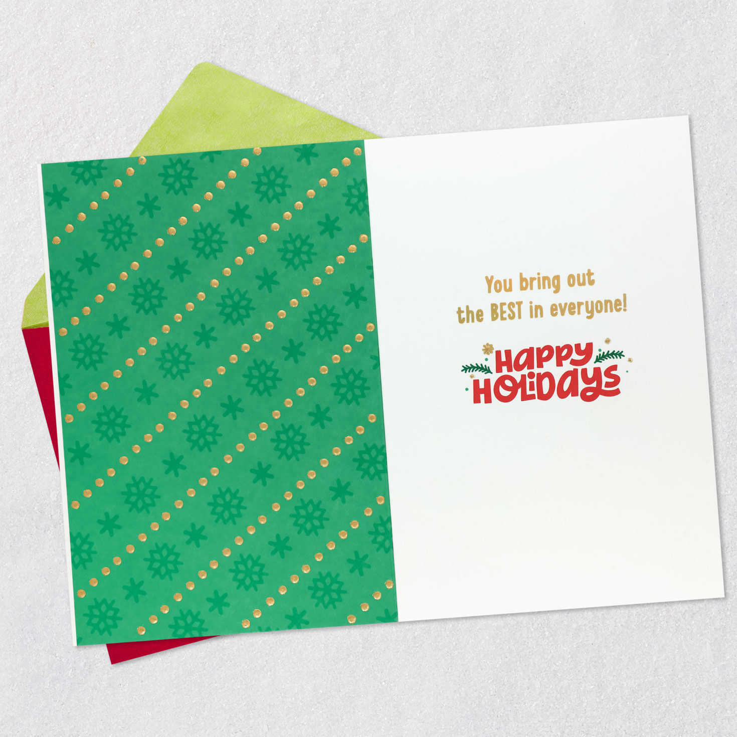 Colorful Lettering Holiday Card for Teacher Open card with envelope image number 3
