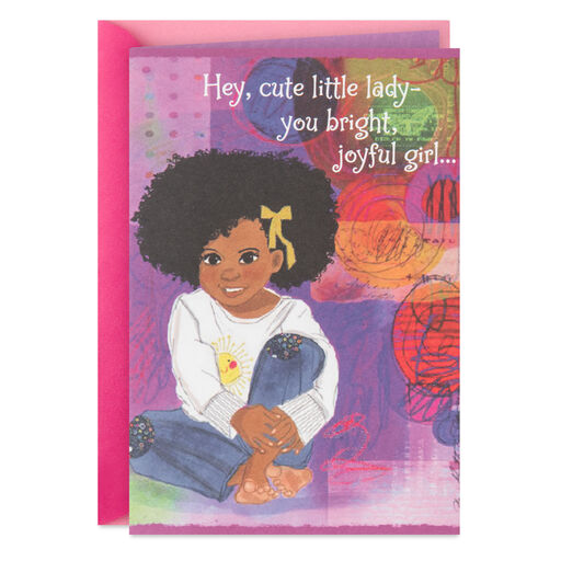 You Light Up the World Birthday Card for Girl, 