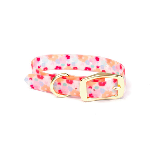 Mary Square Scattered Flowers Dog Collar, 