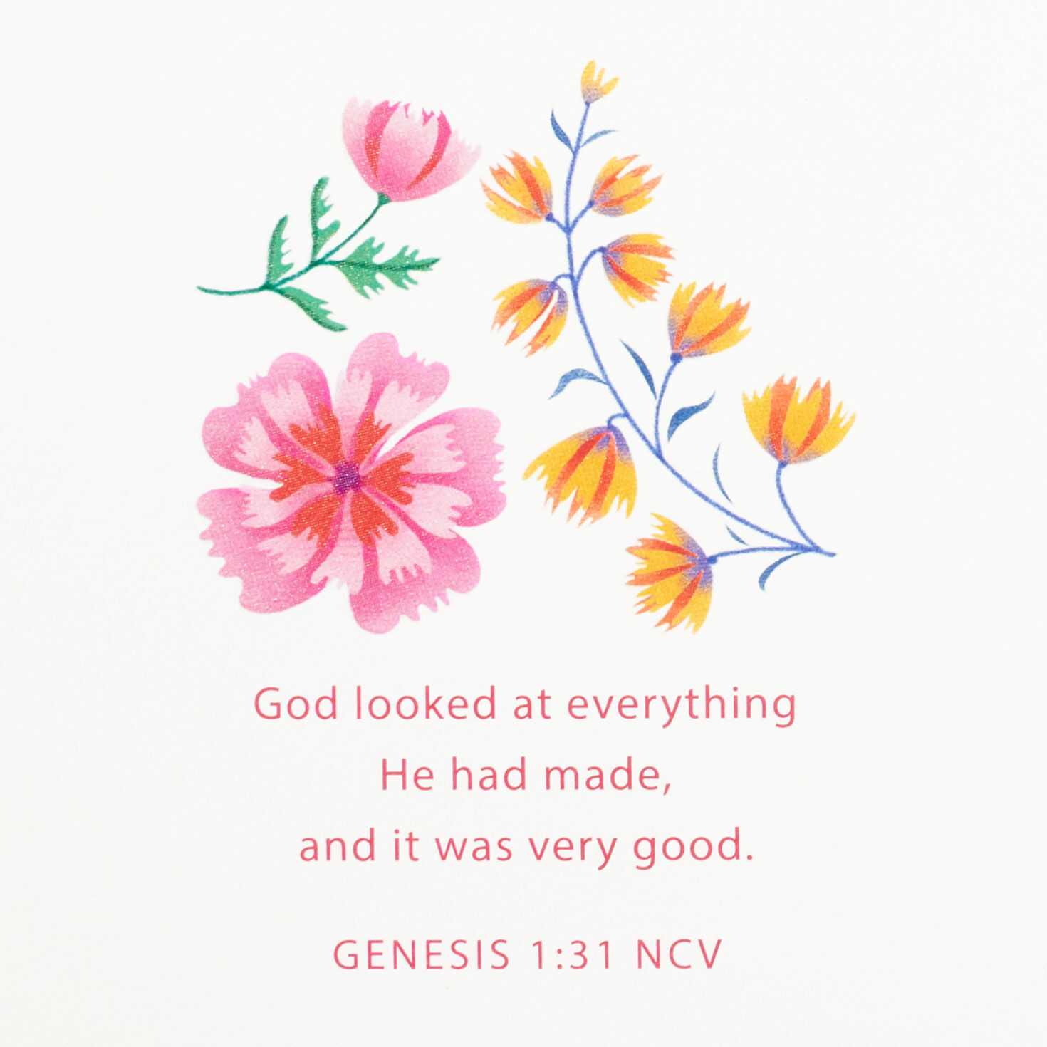 Floral Christian Birthday Card for Granddaughter scripture image number 3