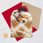 Cozy Puppy Dog in Santa Hat Christmas Card, , large image number 5