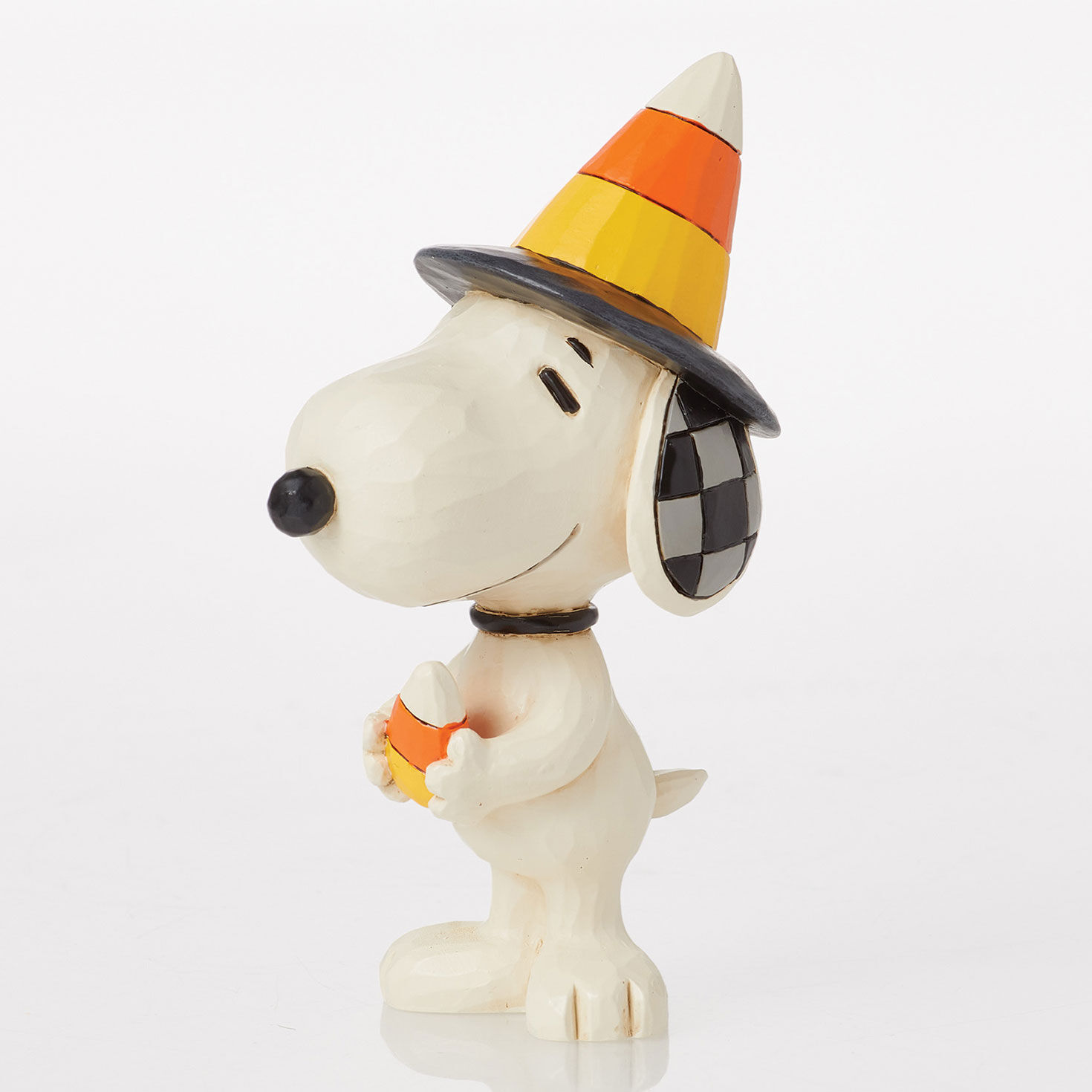 Jim Shore Peanuts Snoopy Candy Corn Hat Mini Figurine, 3.7