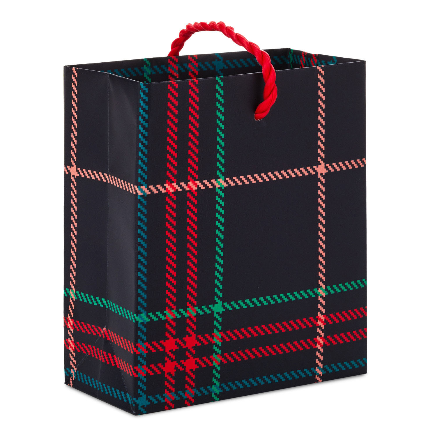 Holiday Plaid Christmas Gift Card Holder Mini Bag Back image number 6