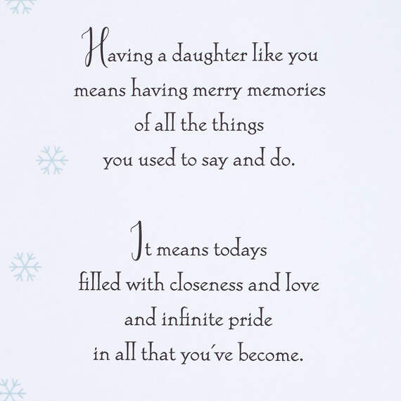 You Fill Christmas With Love Christmas Card for Daughter, , large image number 2