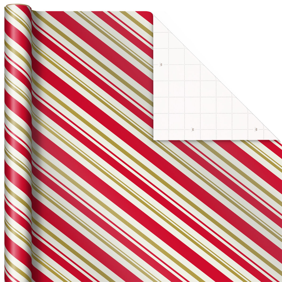 Santa and Stripes 2Pack Christmas Wrapping Paper Assortment, 160 sq