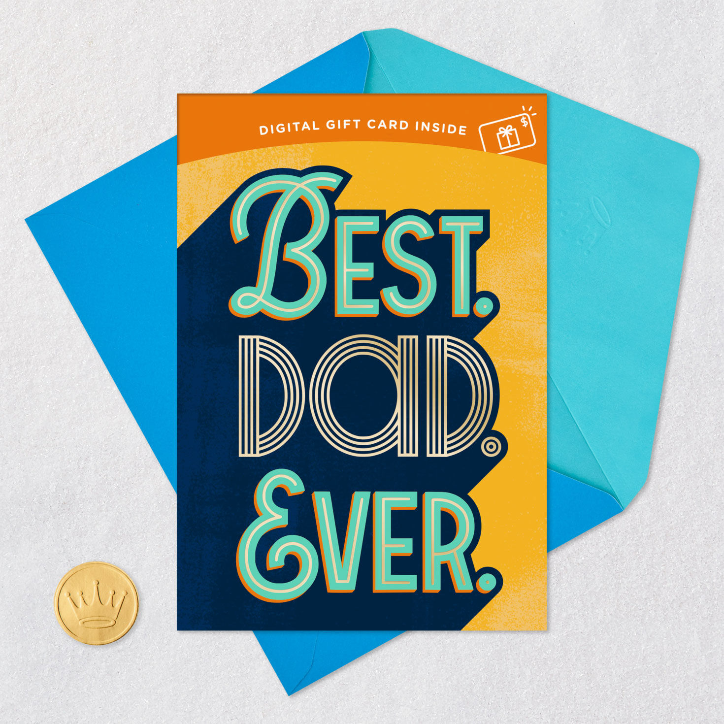 Best Dad Ever Gift Card Greeting Father's Day Card, , large image number 7