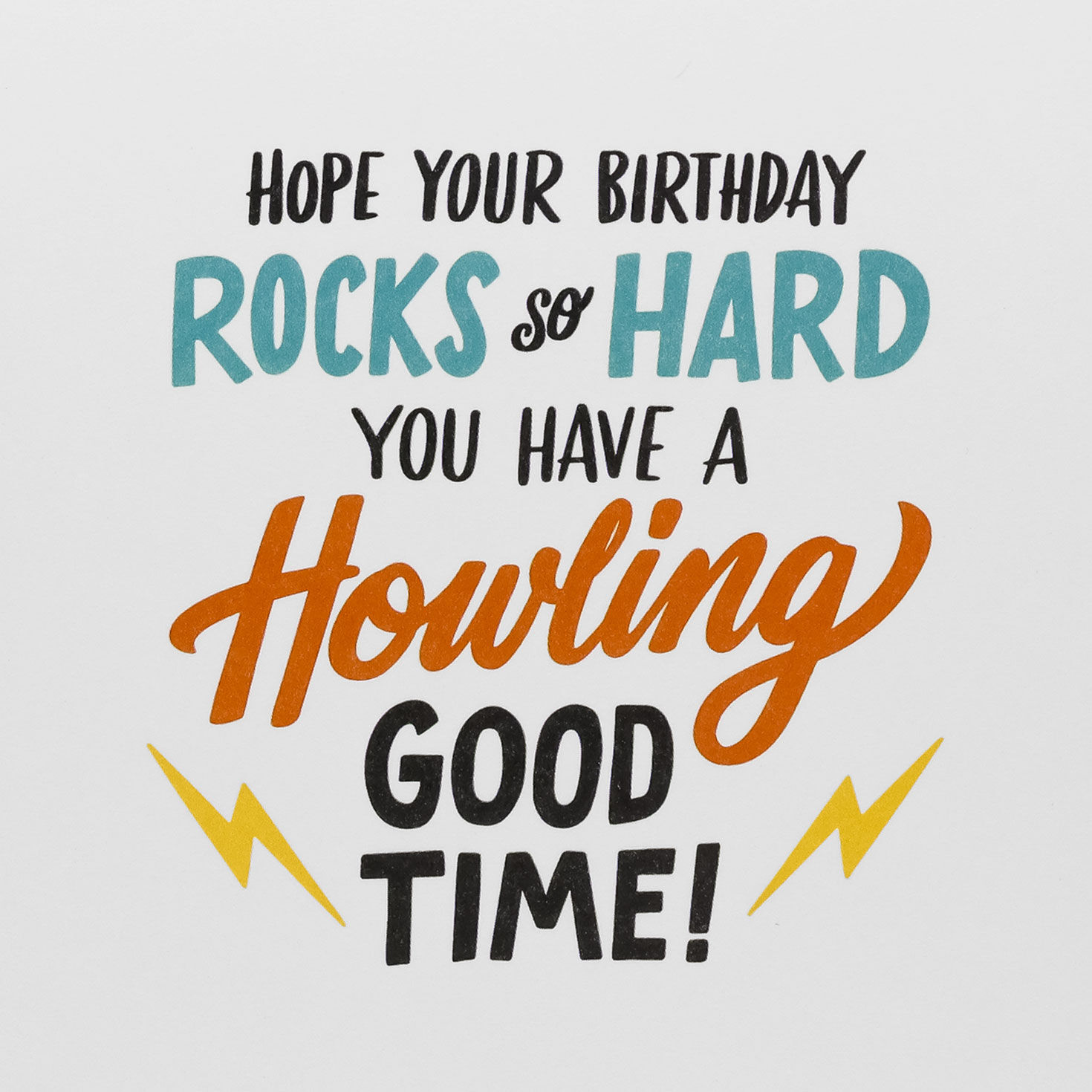 Wolf Playing Guitar Kids Birthday Card sentiment image number 2