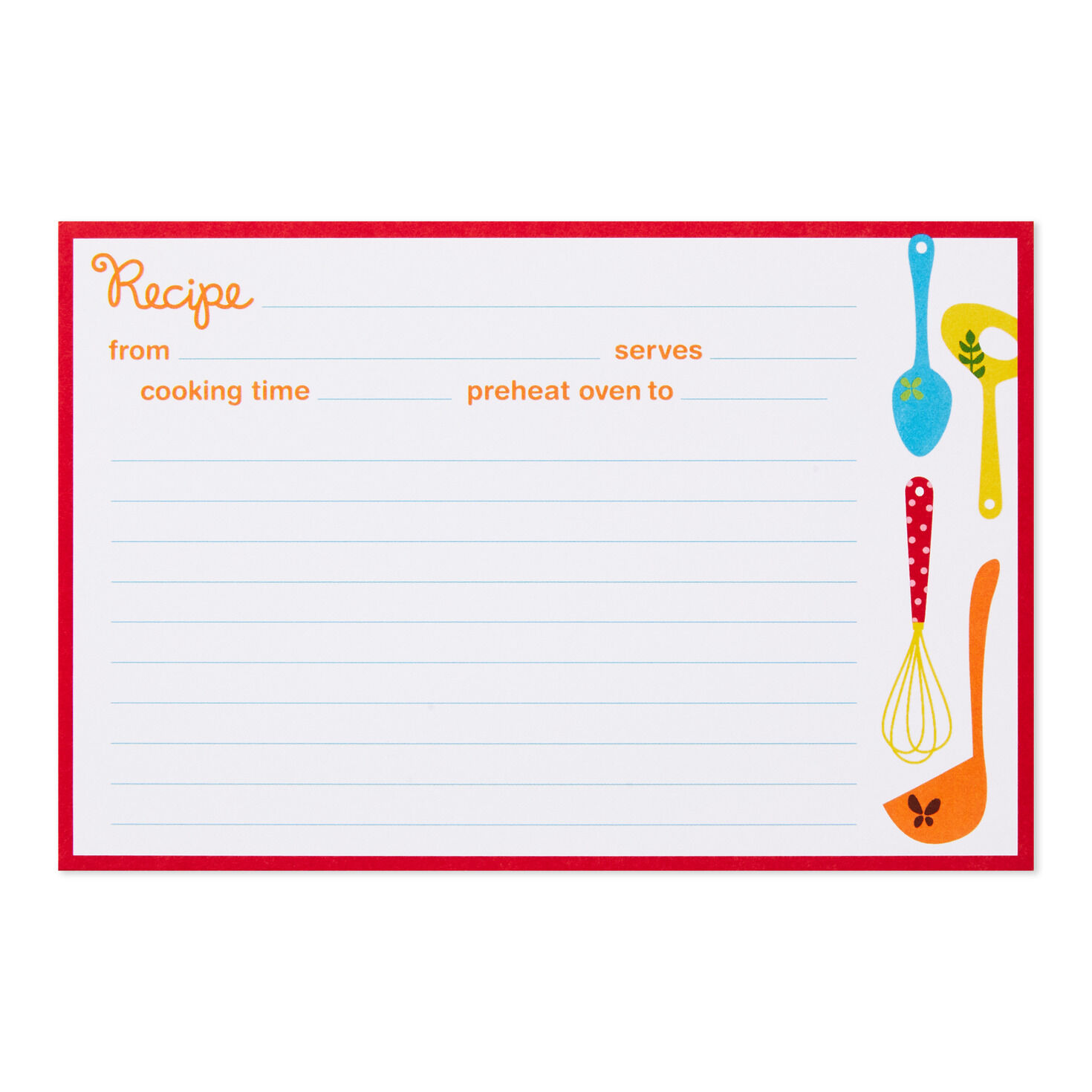 Lined Recipe Cards