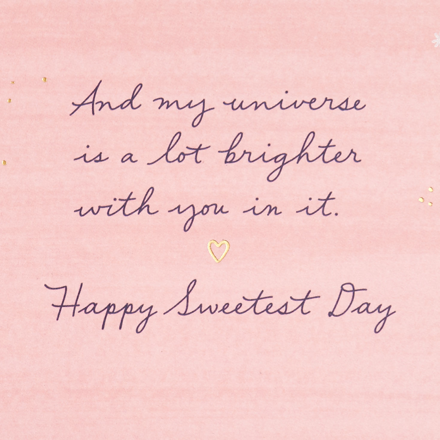 Moon and Stars Romantic Sweetest Day Card SENTIMENT image number 2