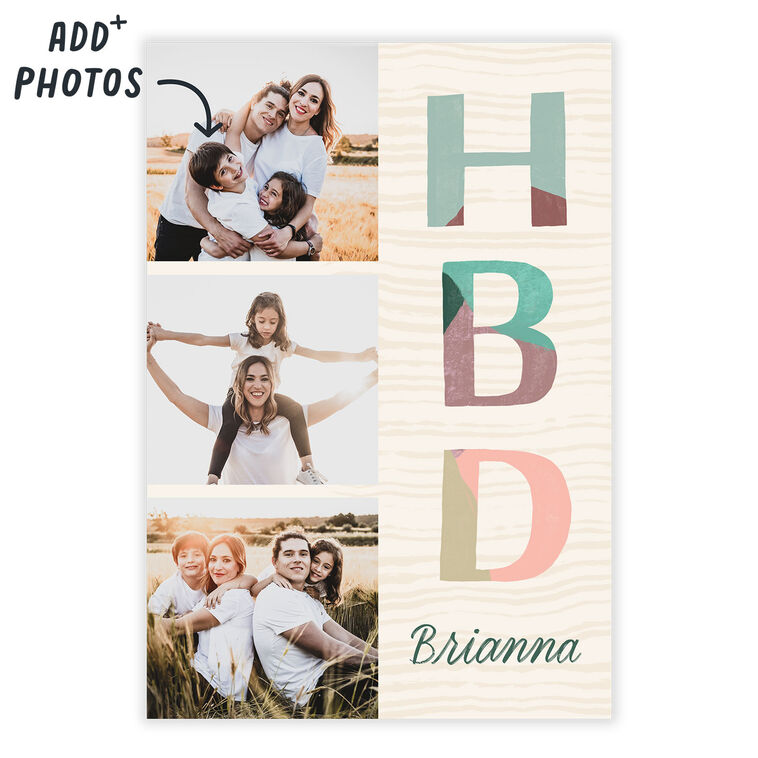 Personalized HBD Photo Collage Birthday Photo Card  image number 2