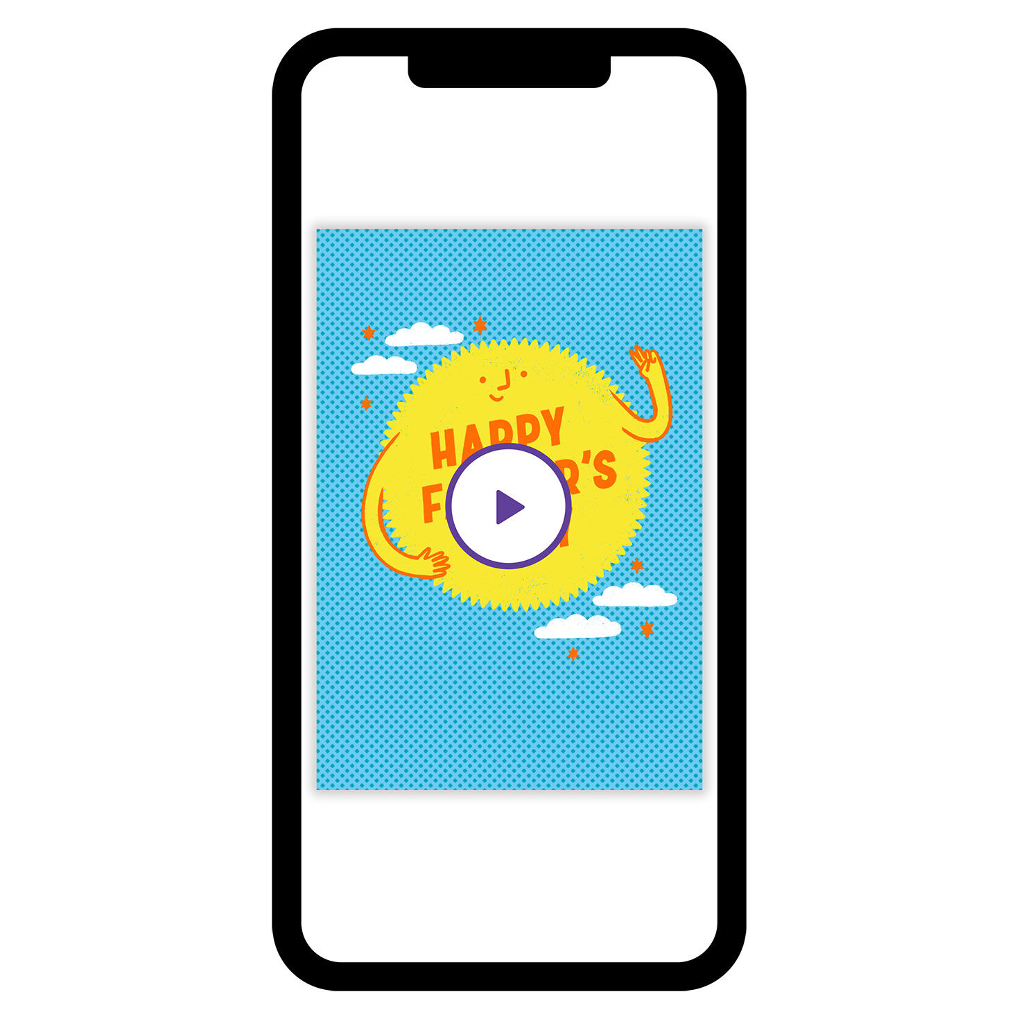 Happy Sun in the Sky Father's Day eCard, , large image number 1