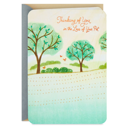 Wishing You Peace and Comfort Sympathy Card for Loss of Pet, 