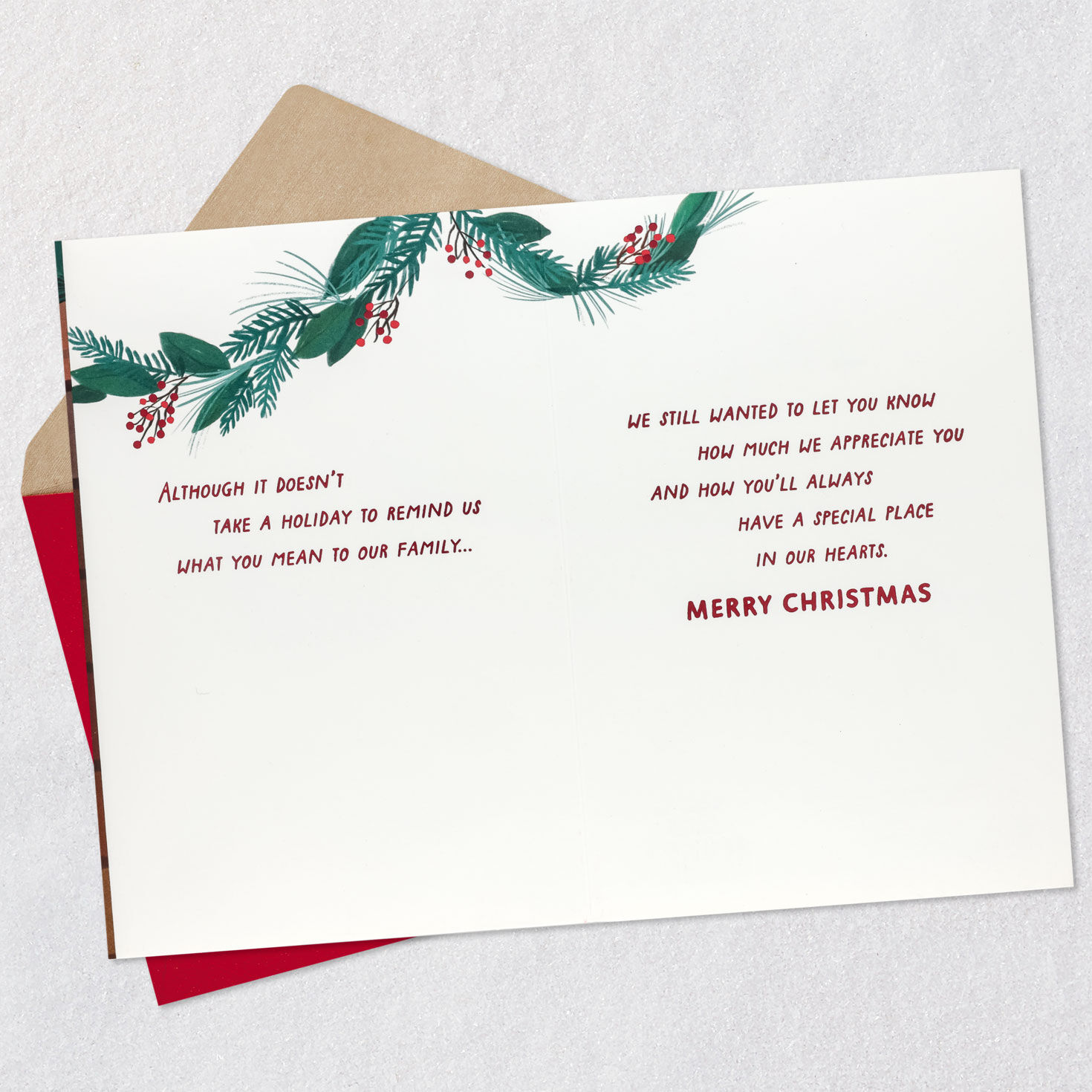 Red Stocking Christmas Card for Dad Open card with envelope image number 4