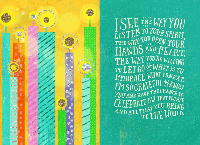 Spark of Light Birthday Card
