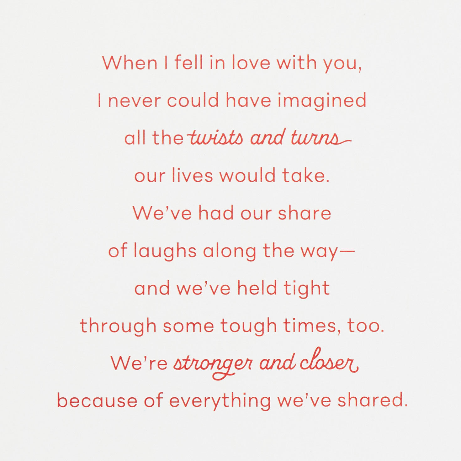 Gold Hearts on Red Romantic Valentine's Day Card sentiment image number 2