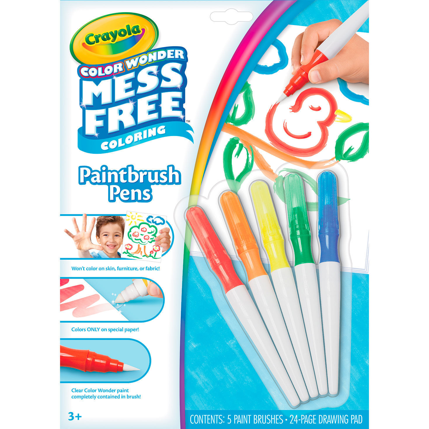 Crayola Color Wonder Paintbrush Pens & Paper - A2Z Science & Learning Toy  Store