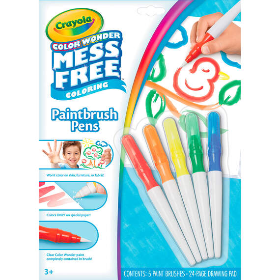 Crayola® Color Wonder Paintbrush Pens and Drawing Pad Set, , large image number 1