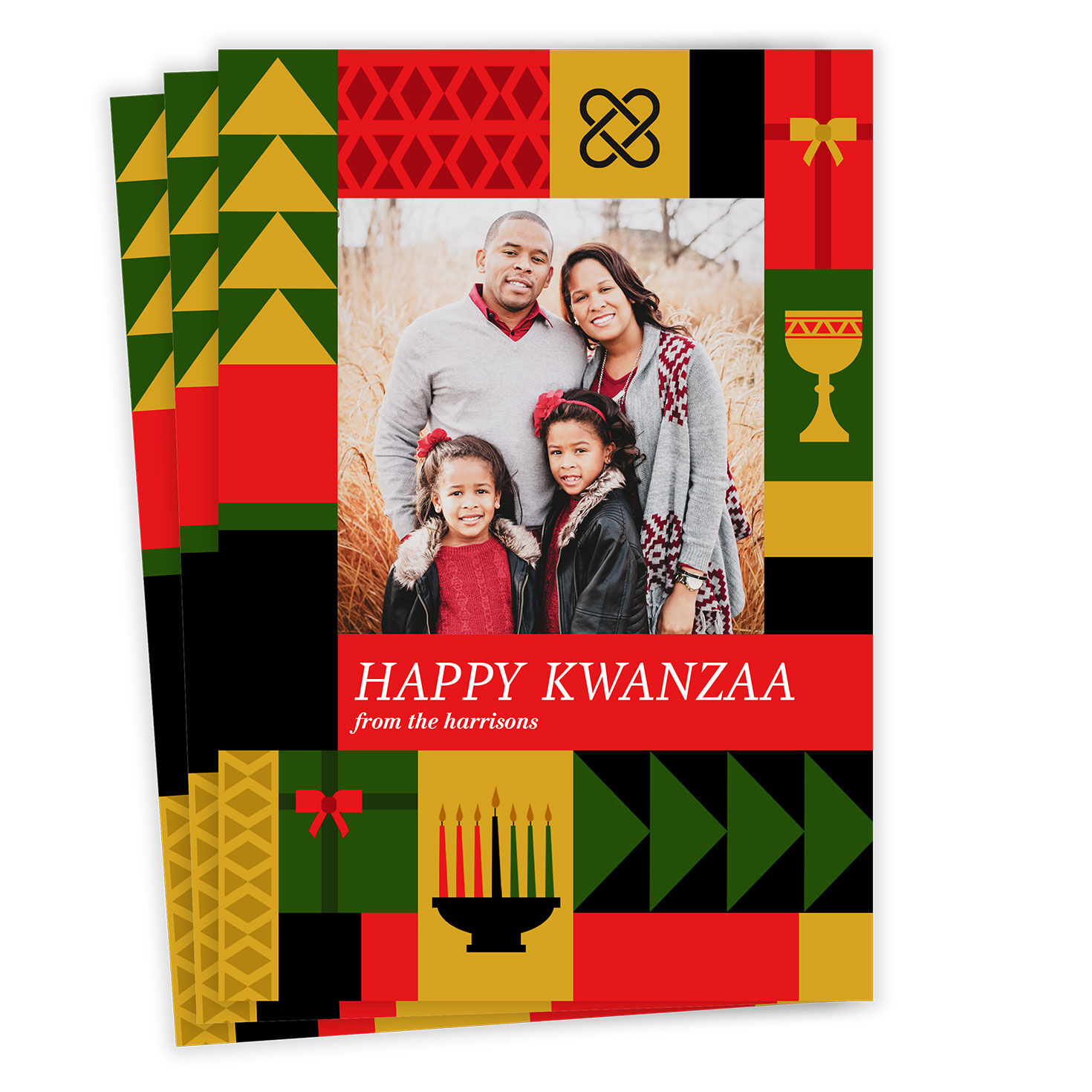 Bright and Happy Flat Kwanzaa Photo Card