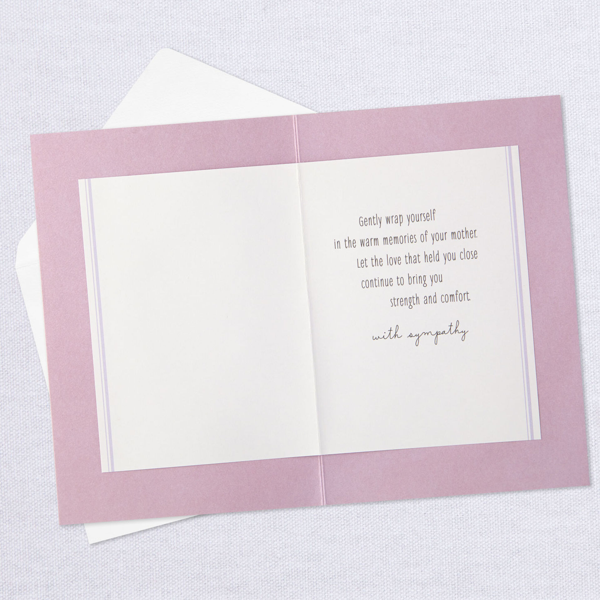 Wrap Up in Memories of Her Sympathy Card for Loss of Mother - Greeting