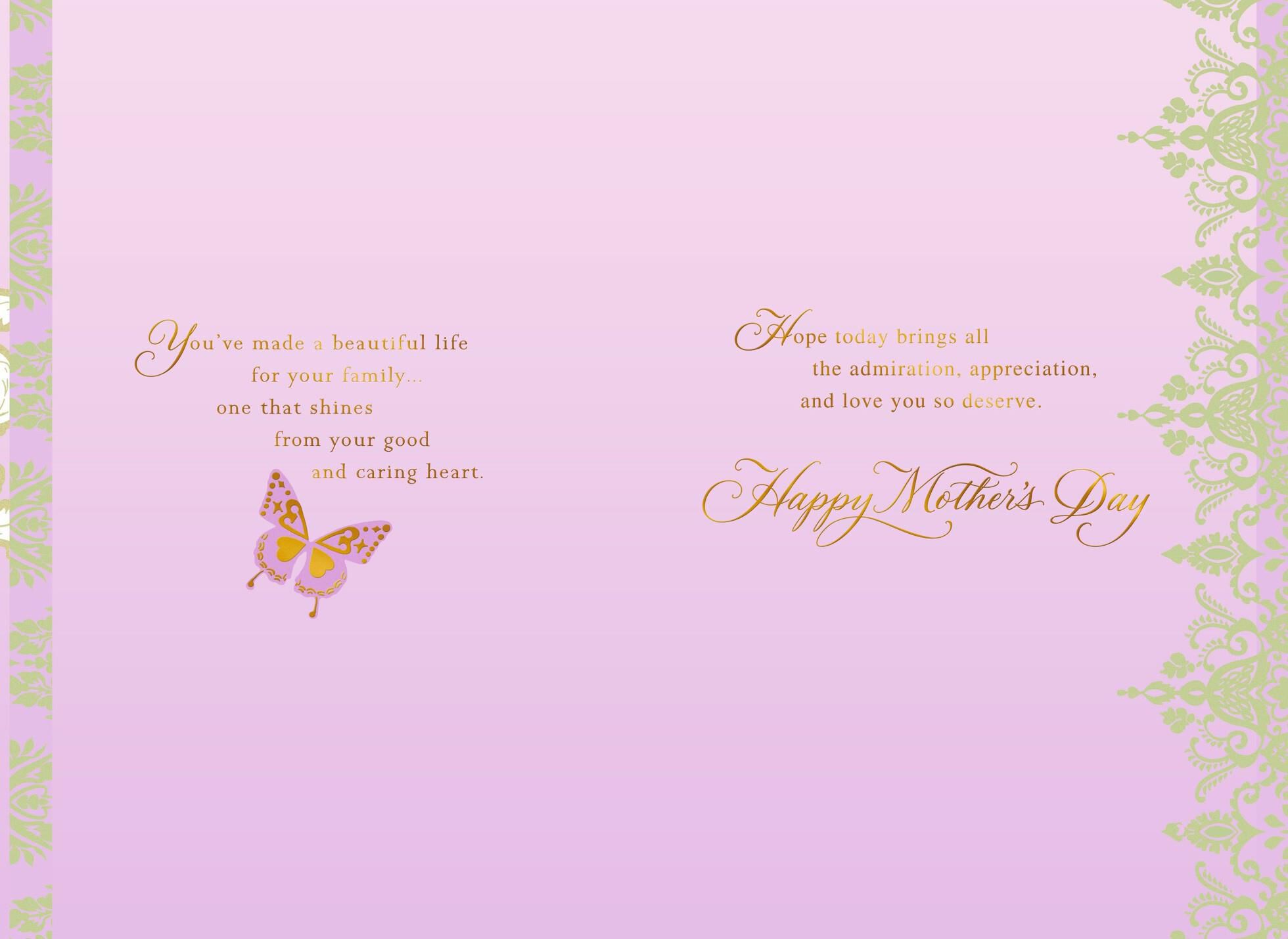 Lavender Butterfly Card for Niece on Mother’s Day