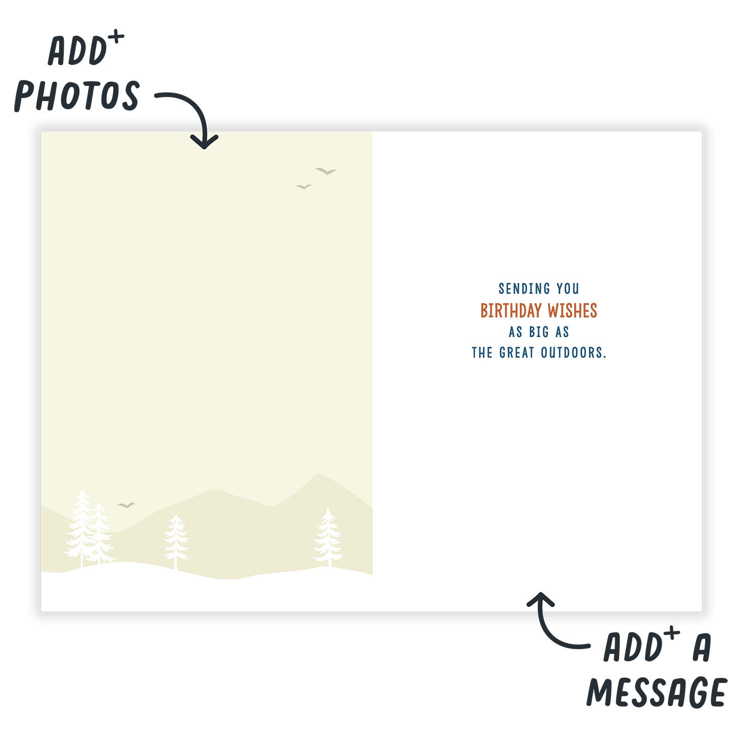 World's Greatest Camp Sign Personalized Card Open Card indicating personalization image number 3