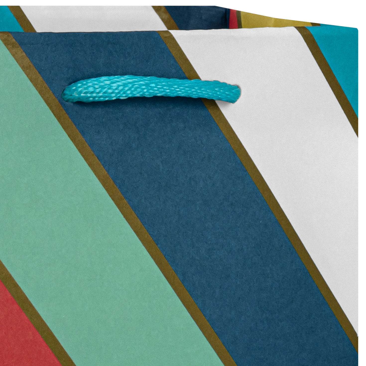 Bold Diagonal Stripe Small Gift Bag Handle Detail image number 4