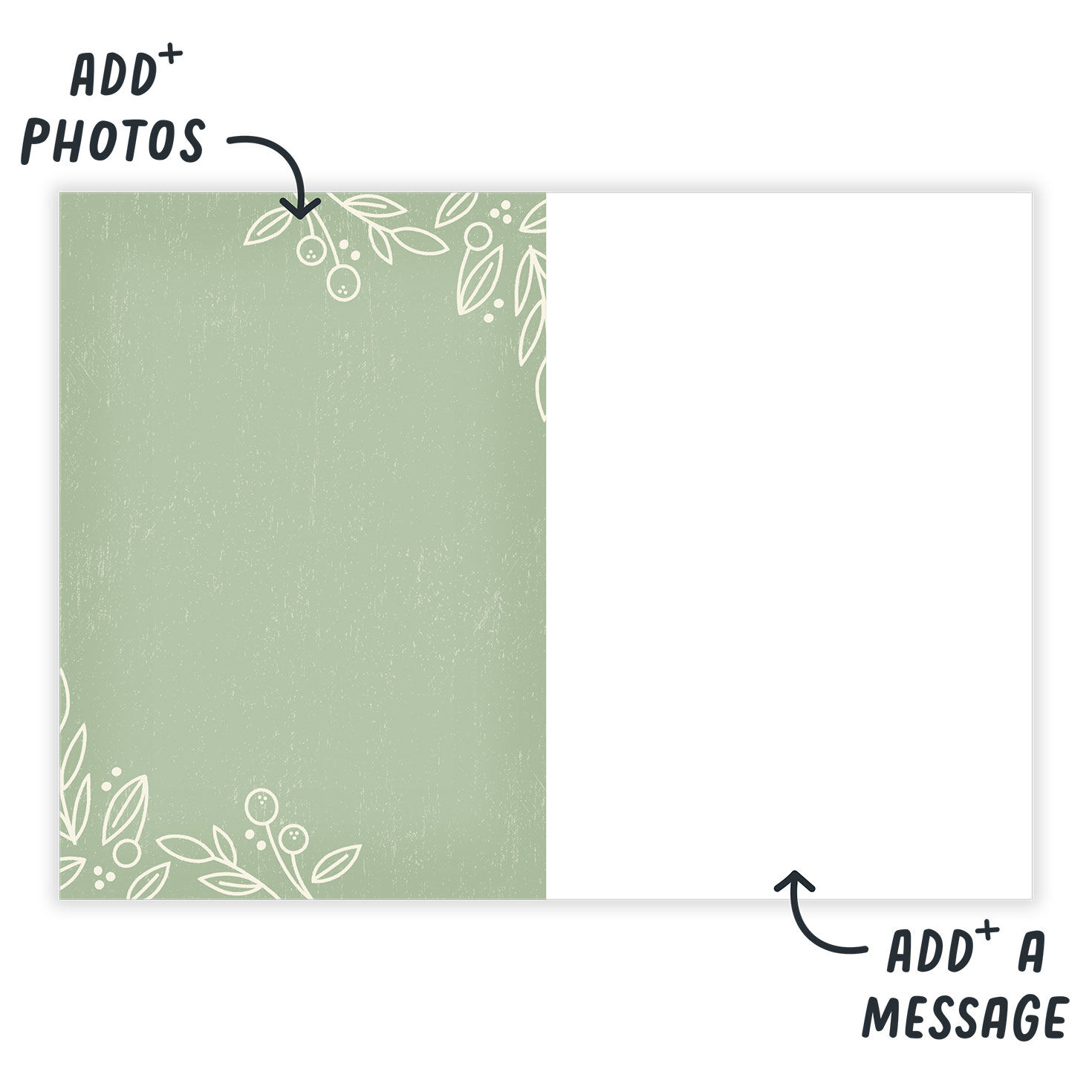 Personalized Leaves and Berries Photo Card  image number 3