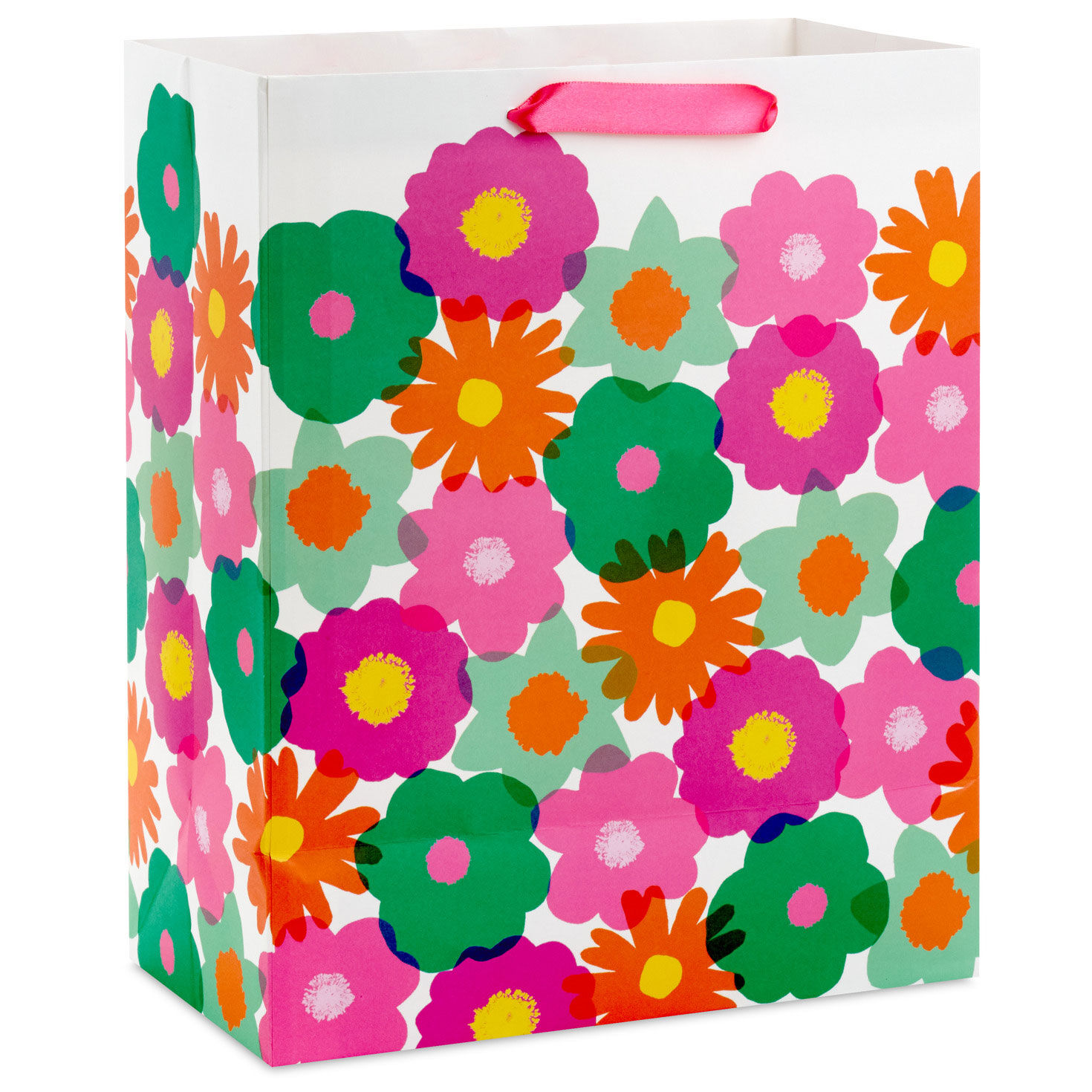 All-Over Flower Blossoms Large Gift Bag Back image number 6