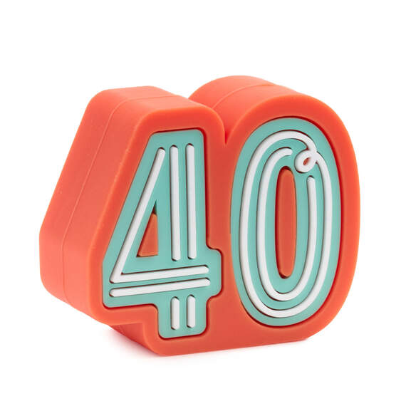 Charmers 40th Birthday Silicone Charm, , large image number 1